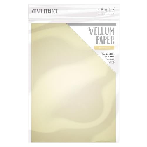 Craft Perfect Pearled gold vellum A4 100g